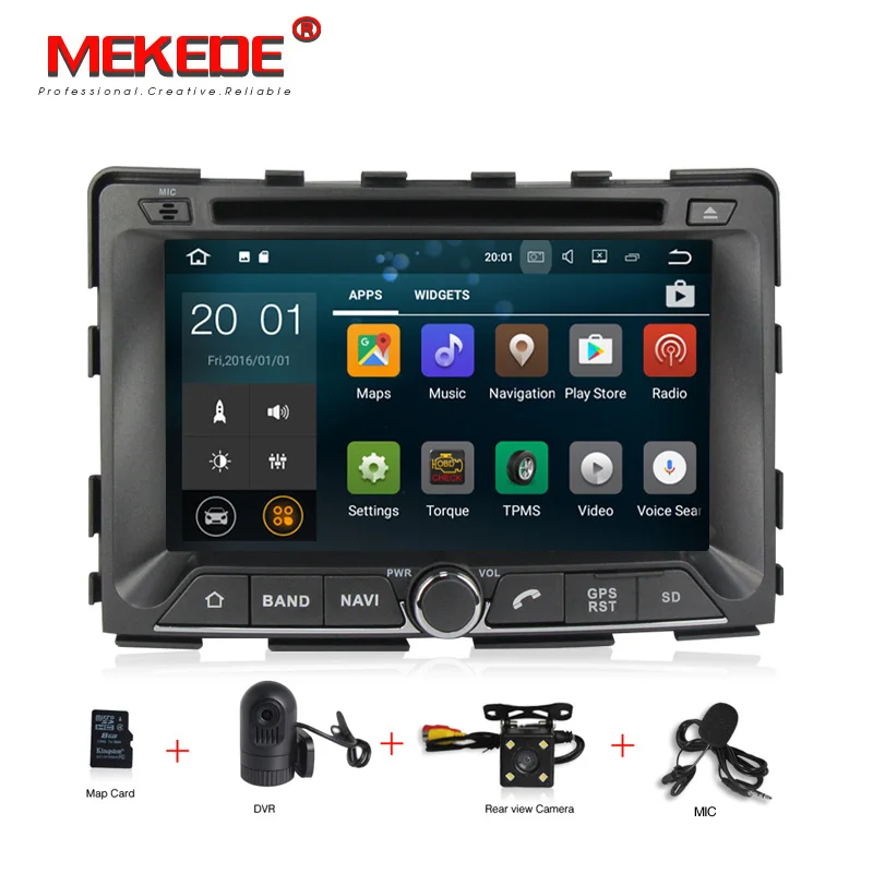 

7Inch 2G RAM Android 7.1 Car DVD GPS Radio Stereo for SsangYong Rexton 2006- Rodius 2004- with WIFI 3G SWC GPS navigation BT