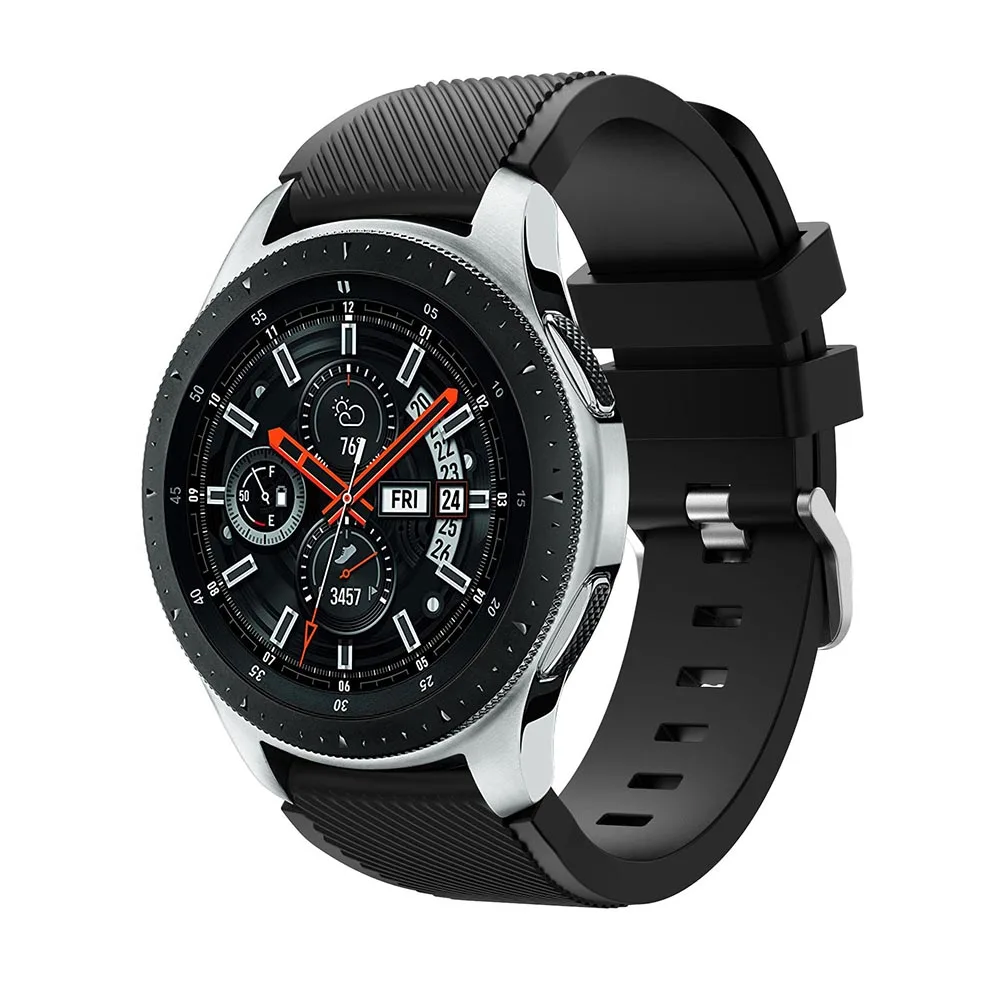 Galaktika 46mm Óraszíj Kicserélés szilikon szíj számára samsung fogas S3 22mm Sportág Karcsat számára samsung Galaktika 46mm SM-R800 nézni