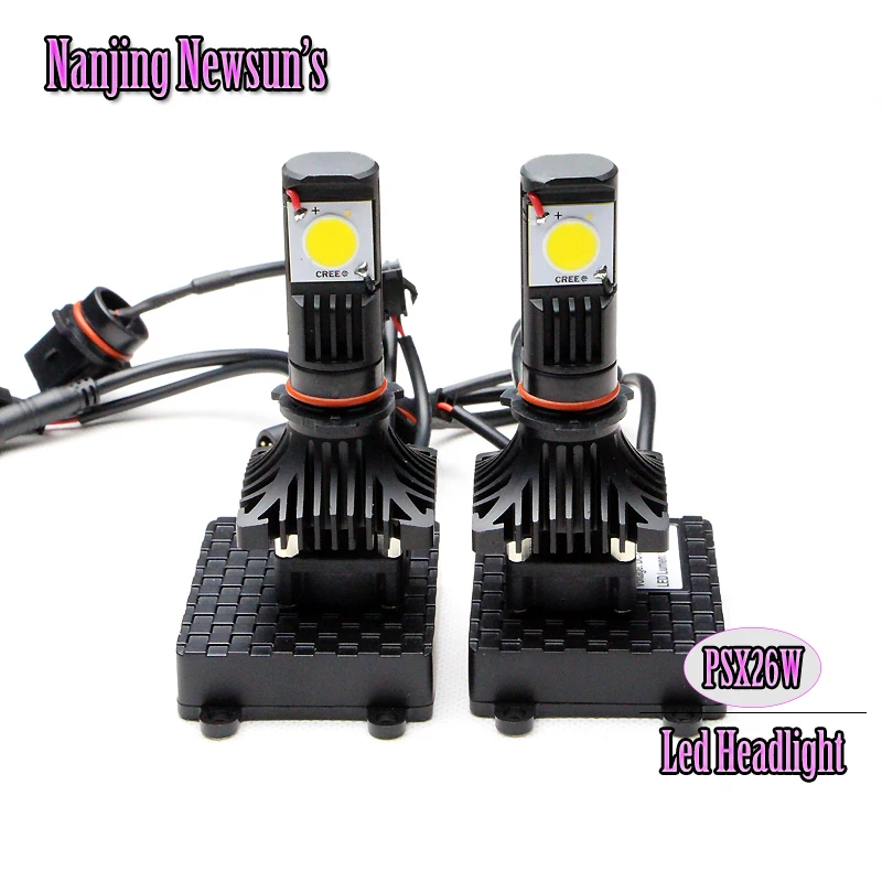 

One Pair PSX26W Led Headlight Conversion Kit Auto Car PSX26 Cree Led Chip Auto Car Motorcycle Headlamp Bulbs Plug&Play Cheap