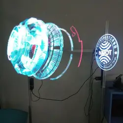 Универсальный светодио дный светодиодный голографический проектор портативный голограмма плеер 3D голографический экран вентилятор
