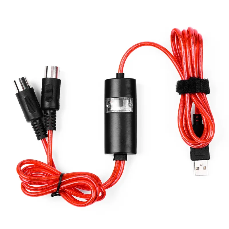 

MIDI Interface Adapter Cable Converter USB to 2 For PC Music Keyboard Synth Adapter Windows & Mac iOS 2 Meters