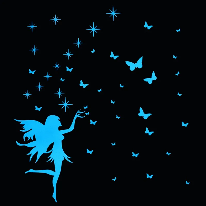 

Fairy Stars Butterfly Glow in the Dark Wall Sticker Kids Room DIY Decoration Luminous Decal Boy Girl Bedroom Children Home Decor