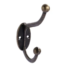 5pcs Vintage Bronze Wall Hanging Hook Coat Bag Hat Towel Hanger Robe Hooks Mounted Home Bathroom Clothes Holder