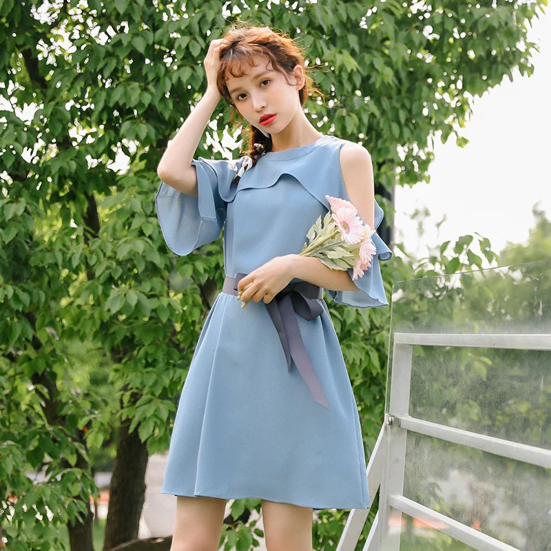 Летнее платье для женщин 2019 корейский ulzzang harajuku kawaii модные милые пикантные Винтаж
