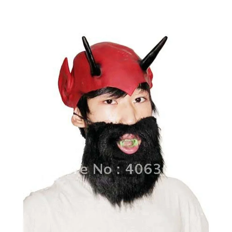 

Halloween costume party,devil set,devil headpiece,teeth,Moustache, for 5 years to adult