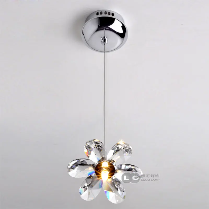 crystal flower pendant light modern lighting living room lamp bedroom