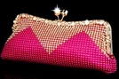 Yingmi Для женщин день сцепления Вечерние сумки бриллиантами из бисера мягкая цепочка Shouler сумка Свадебные Сумки - Цвет: YM1035hot pink