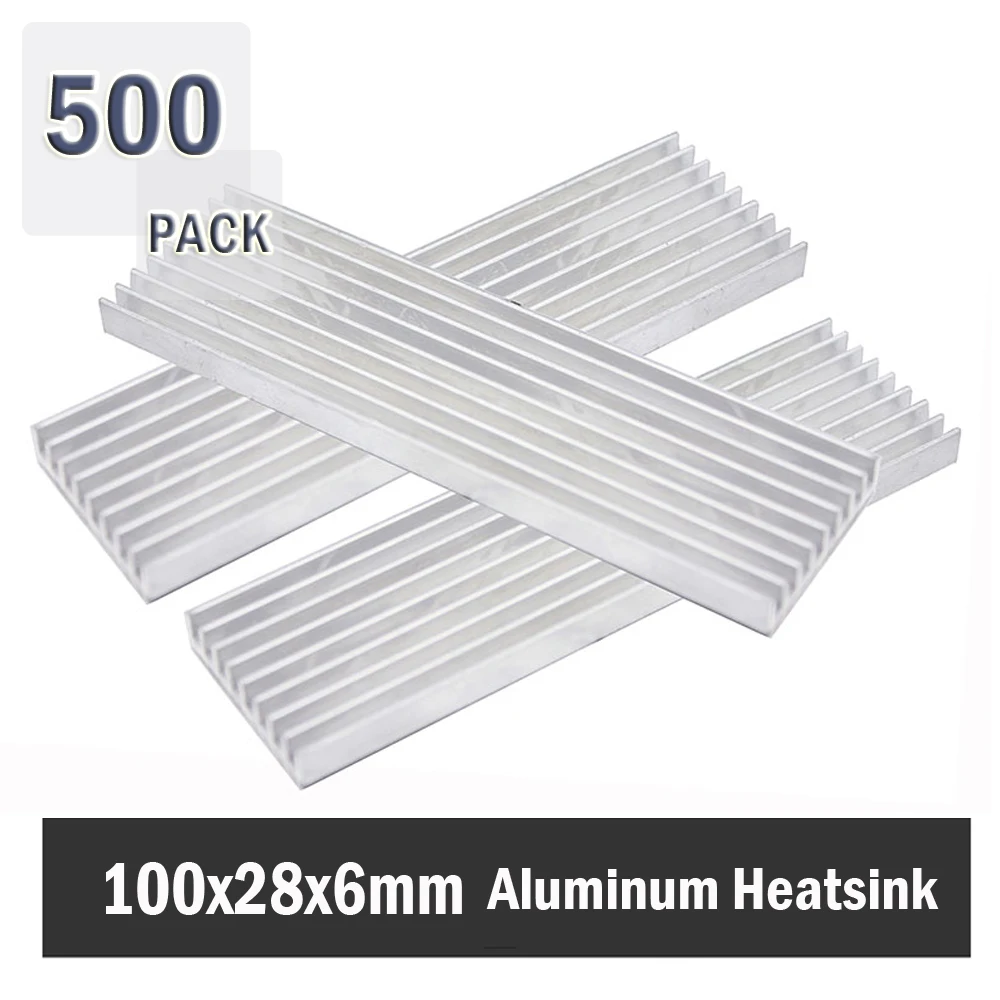 500 шт. Gdstime 100x28x6 мм DIY высокая производительность тепловой алюминиевый радиатор 100
