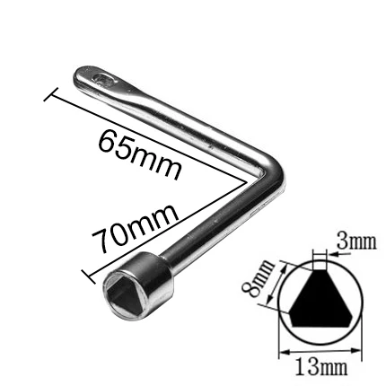 1 шт. метро поезд треугольный ключ замок Лифт дверь ключ многофункциональный электрический шкаф Ключи Универсальный Крест ключ мусорное ведро ключ - Цвет: Size G
