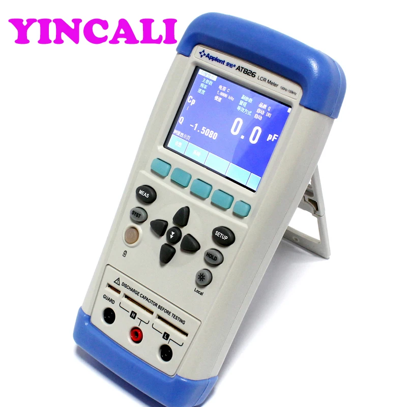 

Original AT826 Handheld Digital LCR Meter Tester True-color TFT liquid crystal display ESR Tester Electric Bridge Touchscreen
