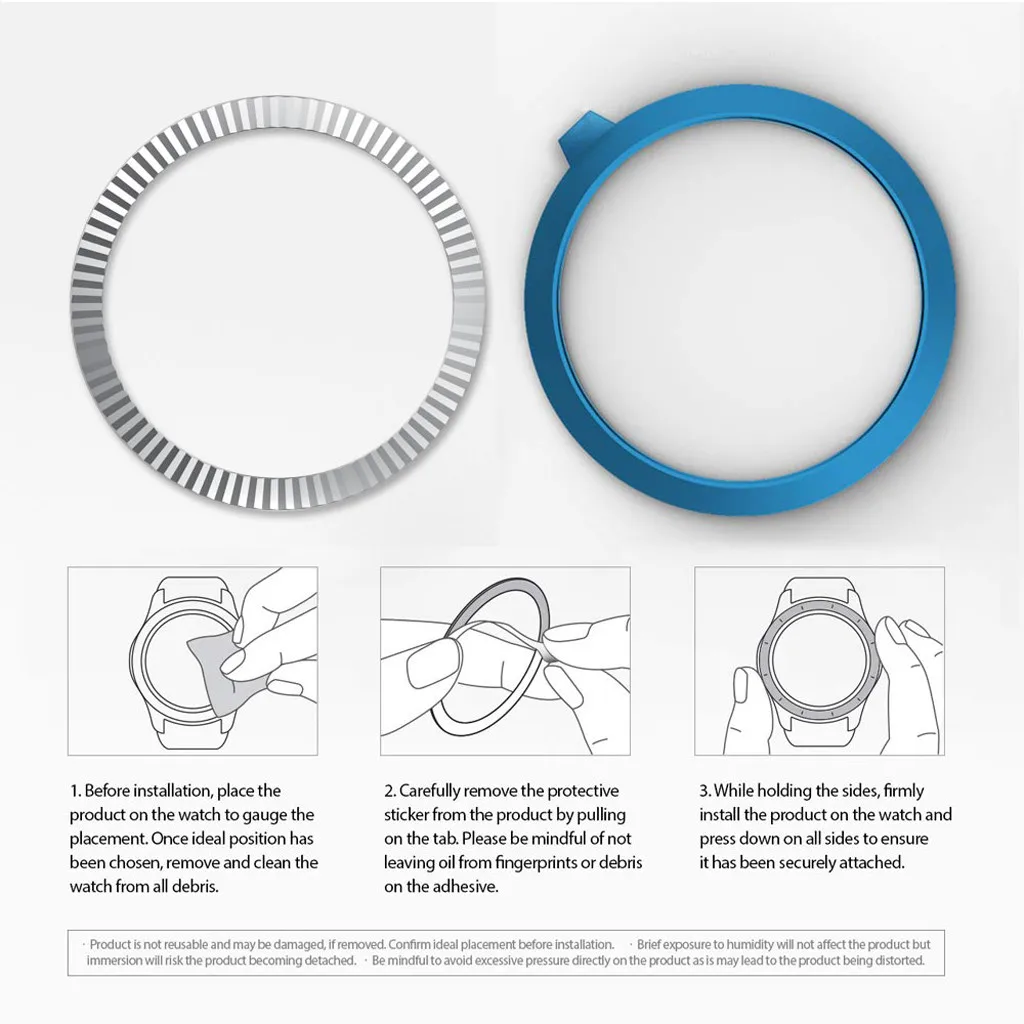 Модные прочные часы украшения для samsung gear S3 Frontier Scale часы кольцо клеющаяся крышка против царапин Металл высокого класса подарки