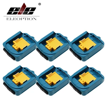 

ELEOPTION 6PCS USB Power Charger Adapter Converter And Devices Charger Compatible For Makita 18V 14.4V Lithium-Ion Battery