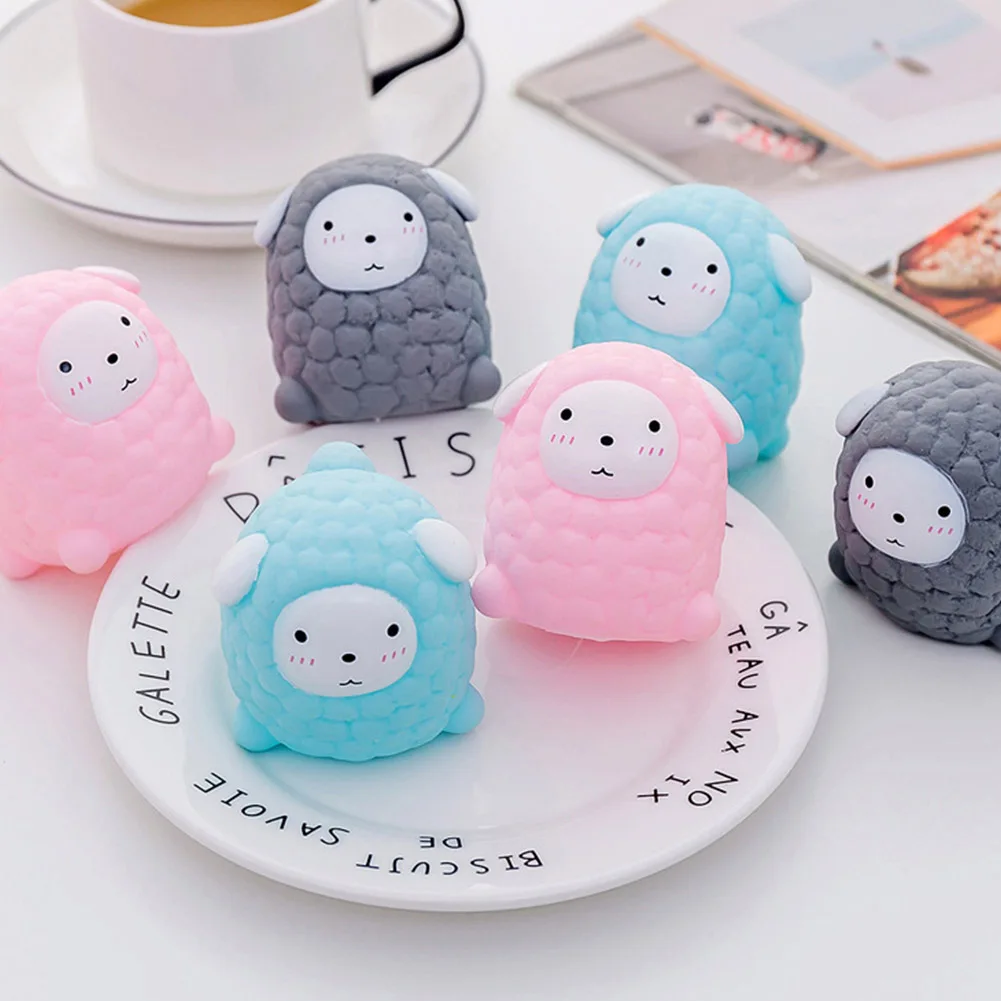 Маленькая овечка 5 шт. Kawaii животные Mochi Squishy стресс игрушка рельеф животные Squishies Мини рука Squeeze Squishies декомпрессия игрушка