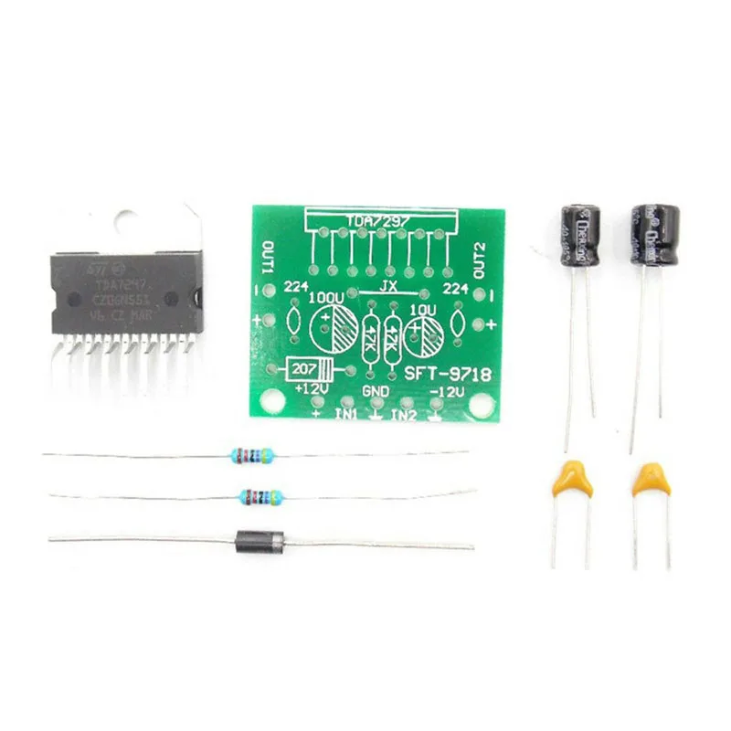 

DC 12V TDA7297 Amplifier Board+15W Dual-Channel Stereo Aduio Module Kit DIY