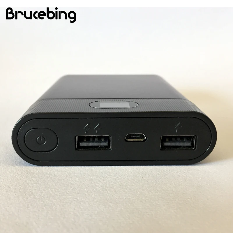 Портативное зарядное устройство с двумя USB портами ЖК дисплей 4x18650 5 В/2 А для Samsung