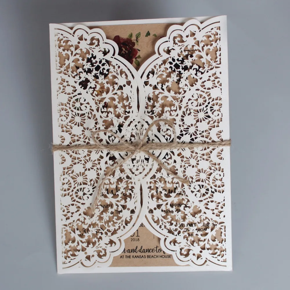 Off White Invitations for Wedding