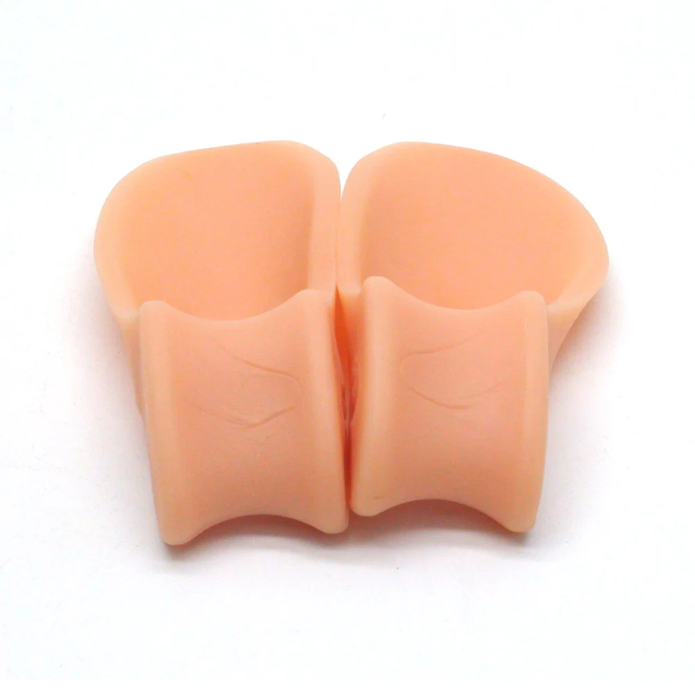 2pcs Single Hole Thumb Valgus Toe Points Hallux Valgus Correction Is Blackmailed Toe Valgus Orthosis Silicone Foot Care Z34601