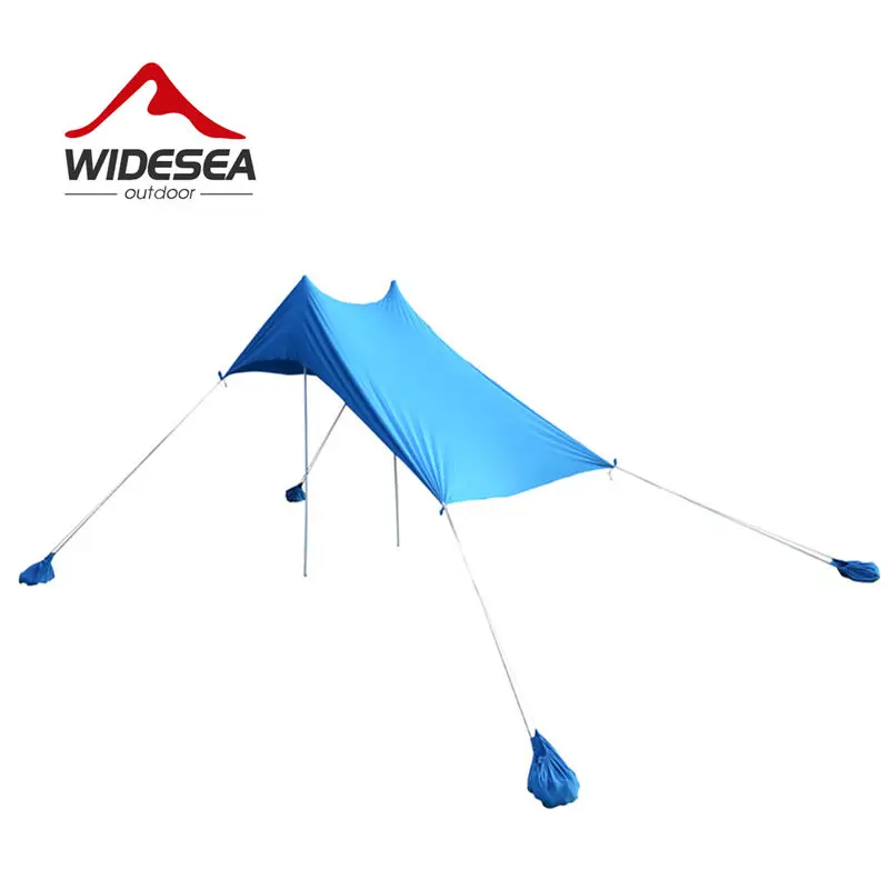 WIDESEA تصميم ليكرا seabeach الشمس المأوى 1.5 M * 2.1 M التخييم خيمة خيمة للشاطئ UPF 50 + 4 أكياس الرمل و 4 الحبال الشمس المظلة مظلة قماش القنب