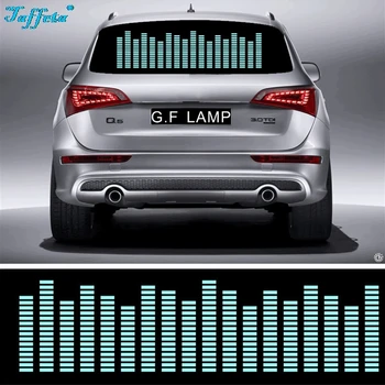 

70x16cm Ice Blue Colors Car Sticker Music Rhythm LED Flash Light Lamp Sound Activated many size choose