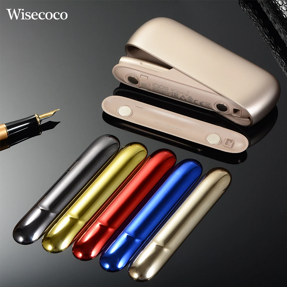 

Luxury Vape Side Cover Case for IQOS 3 IQOS Cigarettes E Cigarette Accessories Replaceable Magnetic Plating Caps Outer Cases New