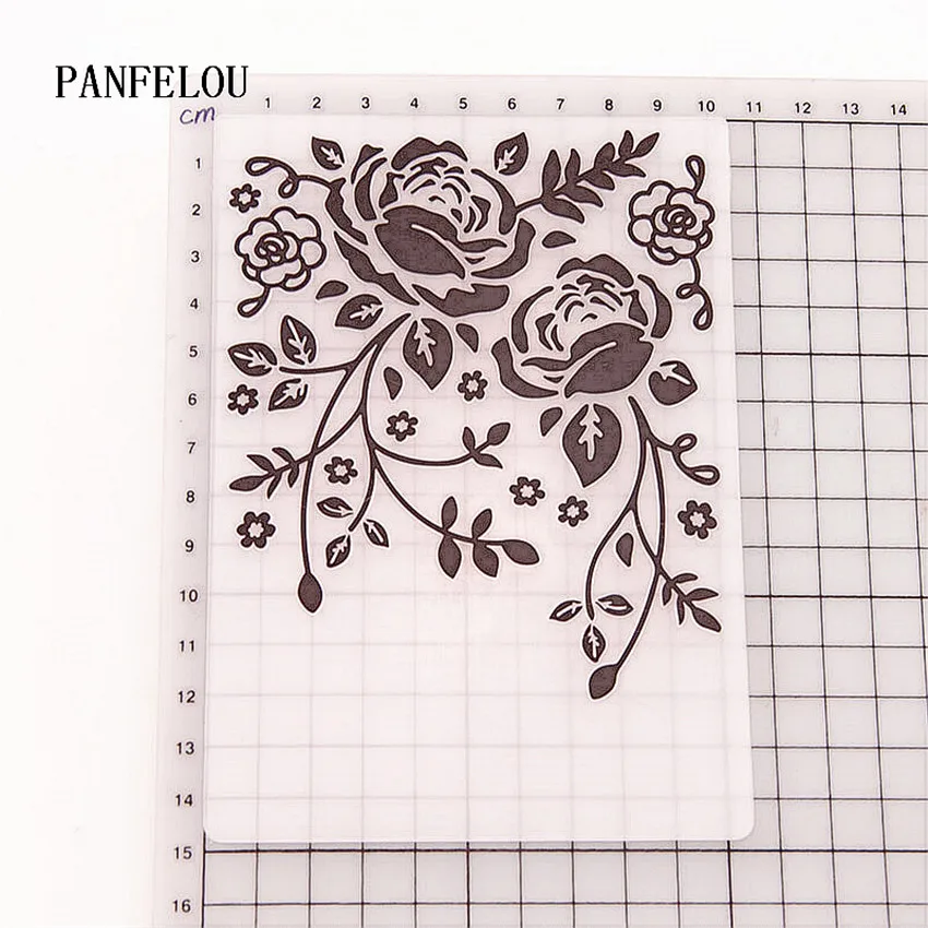 PANFELOU цветы Красивые тиснение папки пластик для скрапбукинга DIY шаблон помадка