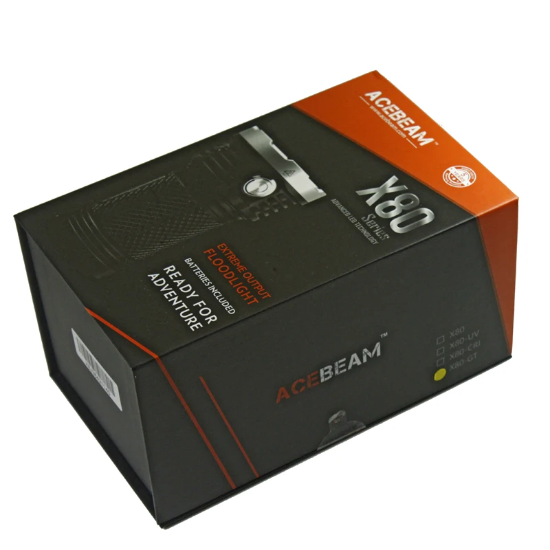 Acebeam X80GT фонарик 18 * CREE XHP50.2 max 32500 люмен луч бросок 369 м факел с 4*3100 мАч батарея NITECORE I4