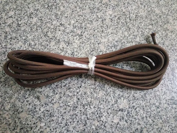 10m a lot fabric electrical cable Electric cable retro 20.75 textile woven mesh cable wire and the color blue of power lines (17)