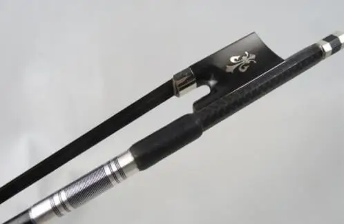 Плетеный Черный углеродного волокна скрипки Лук 4/4, черные волосы, медный