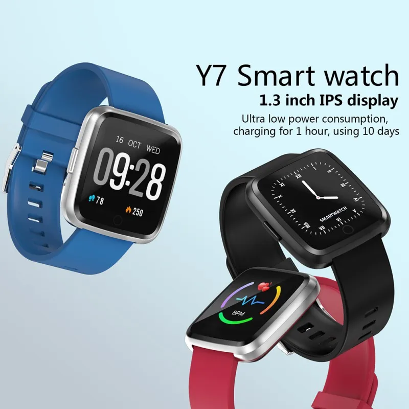 Y7 smart watch браслет крови Для мужчин Для женщин Давление кислорода Спорт трекер smart watch Водонепроницаемый монитор сердечного ритма браслет