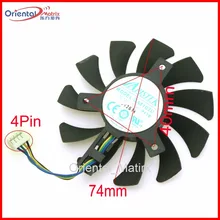 Бесплатная доставка ga81o2u 12 В 0.38a 4PIN VGA вентилятор для Dataland RX560 x последовательной R9 370x Графика кулер карты вентилятор охлаждения