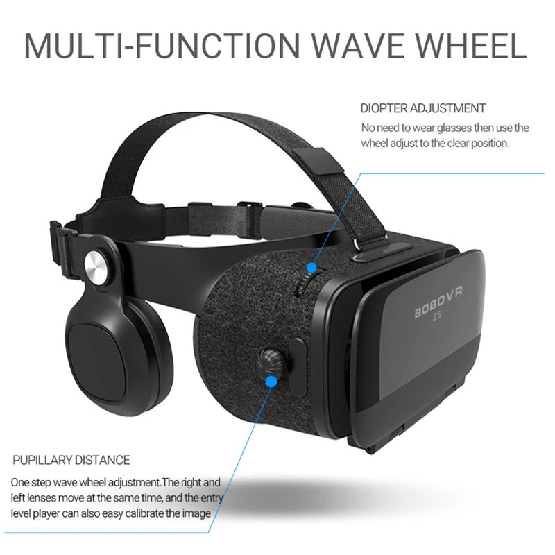 Новая глобальная версия виртуальной реальности BOBOVR Z5 гарнитура виртуальной реальности 3D очки картон для Daydream смартфонов полный посылка+ геймпад