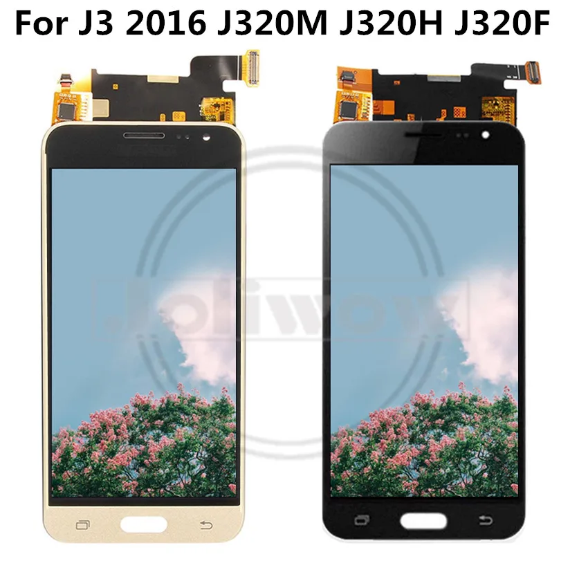 

Can Adjust Brightness j3 LCD For Samsung J3 2016 J320 J320A J320F J320P J320M J320Y J320FN LCD Digitizer Touch Screen Assembly
