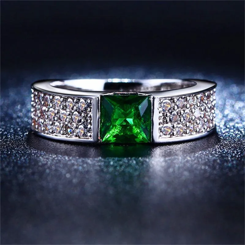 Buy SHUANGR Wholesale Fashion Green Crystal ring