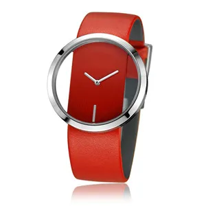 Модные большие военные часы с циферблатом кварцевые часы женские кожаные высококачественные спортивные наручные часы женские reloj homb - Цвет: red