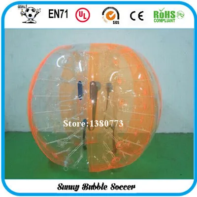 Лидер продаж 1.2 м пузырь Футбол для детей, Зорб мяч для продажи, бампер мяч, человеческих хомяк мяч, пузырь Футбол - Цвет: Orange