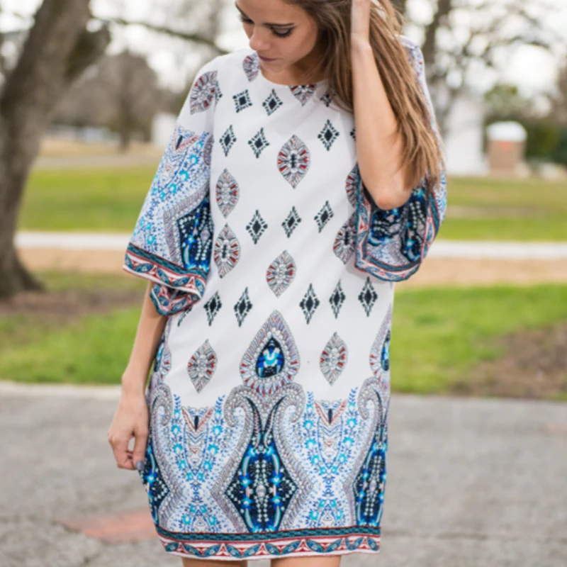 New Summer Vintage Ethnic font b Dress b font font b Sexy b font font b