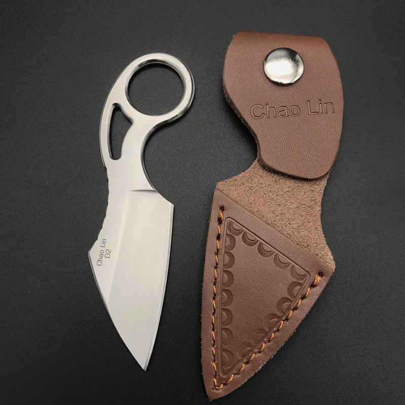 Тактический нож с фиксированным лезвием ножи керамбит D2 KYDEX для кемпинга и охоты