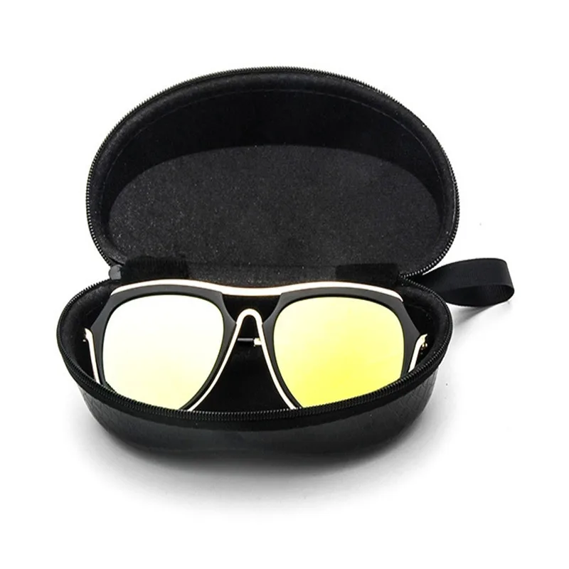 New Fashion Sunglasses Box Hard Case Portable Sunglasses Case For Men and Women Lanyard Zipper 3097