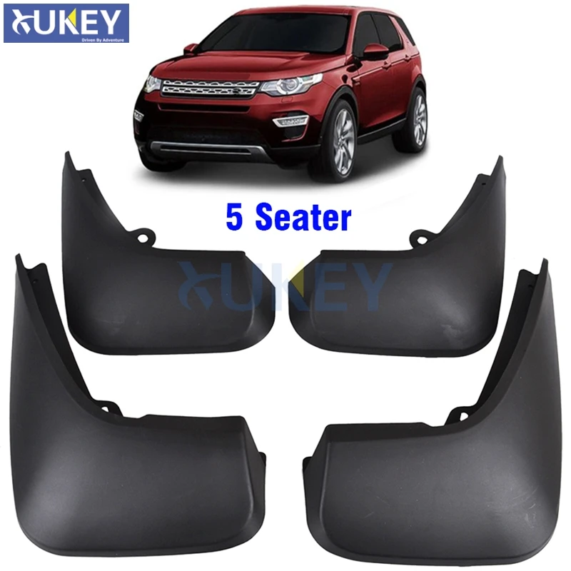 Black 4Pcs Front and Rear Car Mud Flaps Splash Guard Fender Mud Guards Mudguard Mudflaps for Discovery Sport 5-Seater 2015 2016 2017 2018 2019 2020