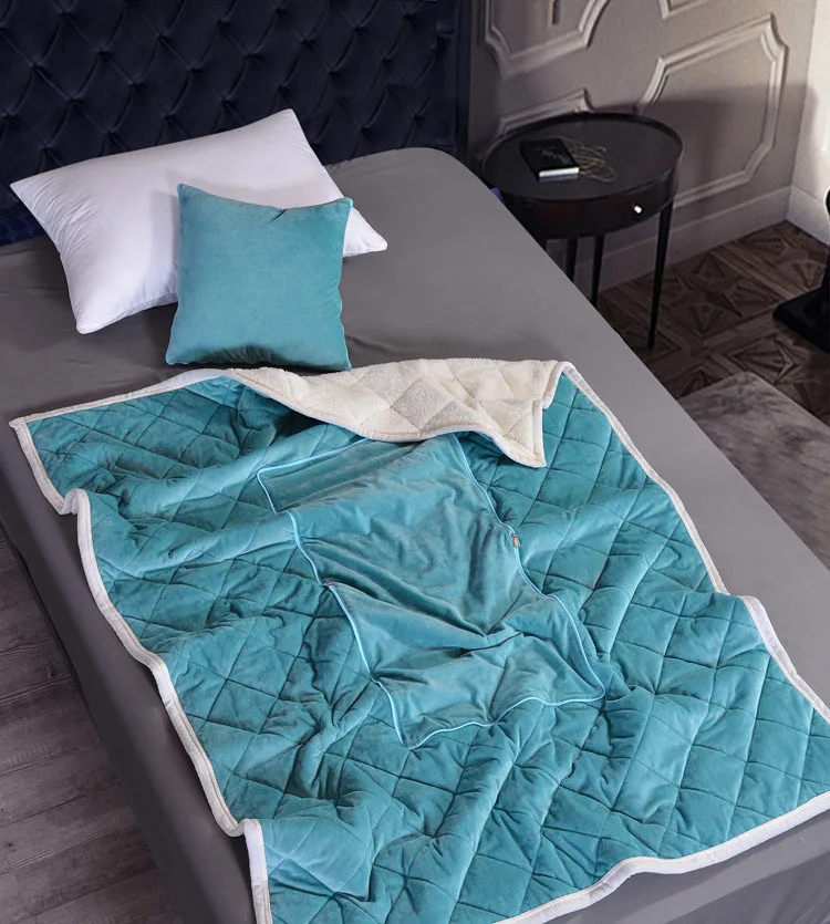 2 в 1 фланелевое одеяло на подушку для автомобиля, дивана, поясницы, Подушка для офиса, кондиционер, одеяло, складное лоскутное одеяло