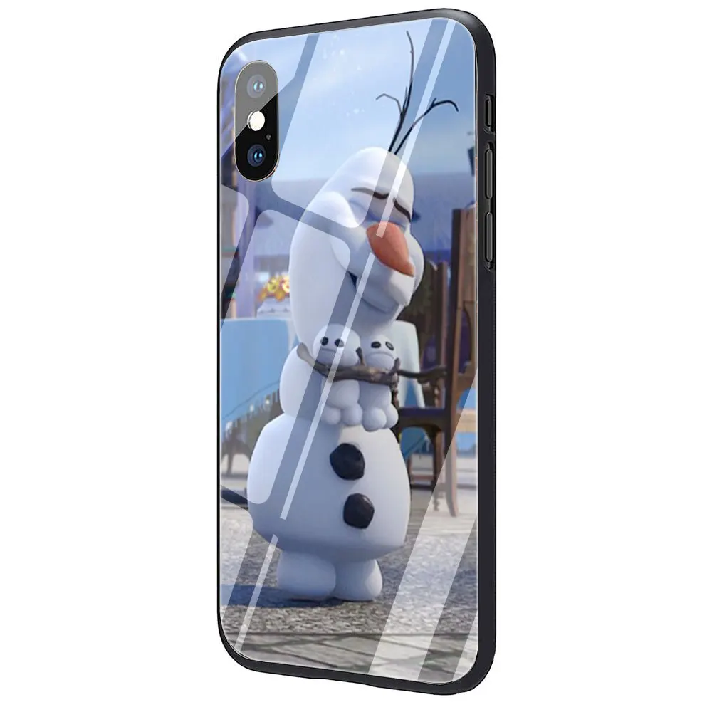 Милый чехол olaf snow man из закаленного стекла для iPhone 11 Pro 6 6S Plus 7 8 Plus X XS XR XS Max - Color: G10