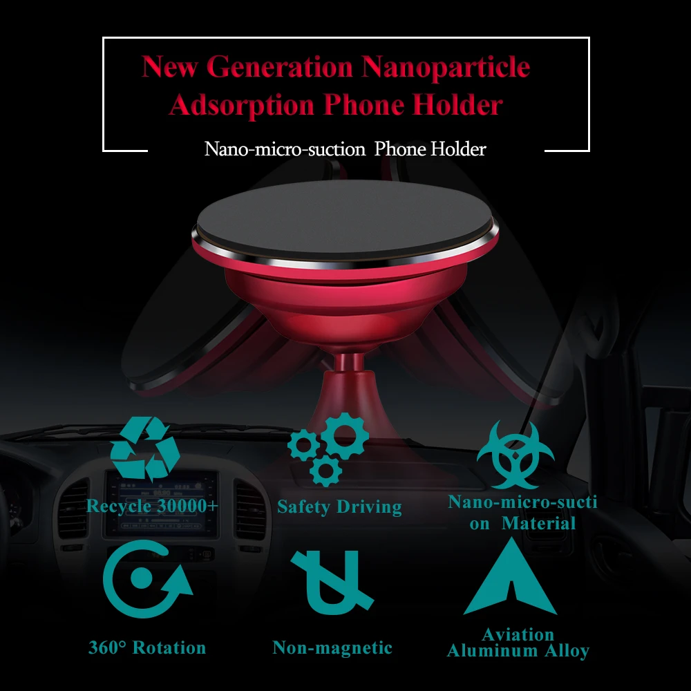 Nano Adsorption Auto Telefon Halter Für iPhone X 7 8 Plus 6s 5S Für Samsung Xiaomi Telefon Halter 3