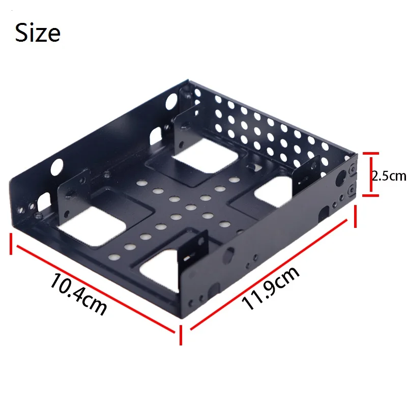 Double 2.5 to 3.5 metal hard drive Bracket Notebook mechanical disk SSD solid state Shelves | Компьютеры и офис