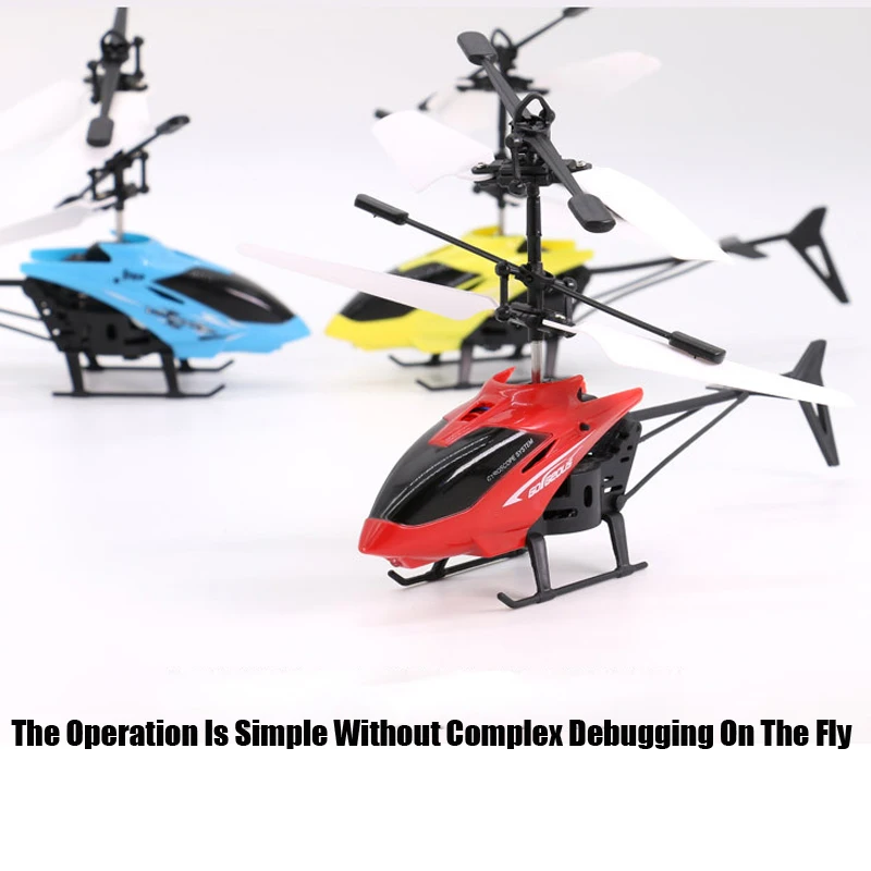 Mini LED Light Toys RC Helicopter Aircraft Suspension Induction Helicopter for Children Gift