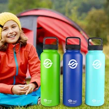 Высокое качество 40 унц. двойные стенки с вакуумной изоляцией бутылка для воды из нержавеющей стали двойными стенками колбу и Hydro руководство