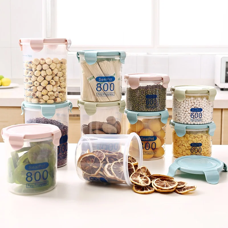 

2018 Sealed Crisper Set Plastic Moistureproof Round shape Food Storage Box Kitchen Containers Food Storage Containers