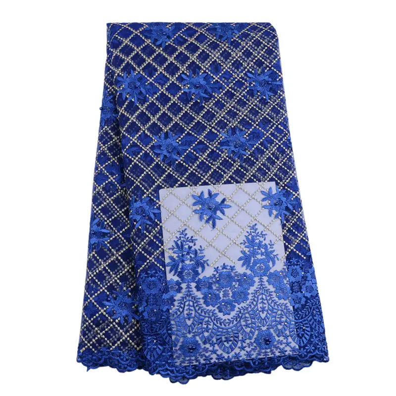 

Hot Sale African Lace Fabric 2018 Fashion French Lace Fabric With Stones Nigerian Fabric High Quality For African Women dress-30