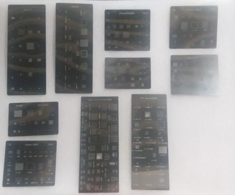 

1 Set 10 Pieces of Plant Tin Mesh Repair Welding Tools For iphone BGA Reballing Stencil