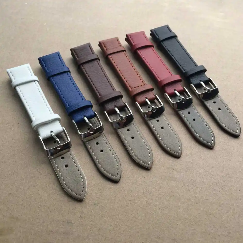 

Genuine Leather Watchband Women's Watch Band with tool 14/16/18/20/22mm Men's watch strap Straps Belt women watches band