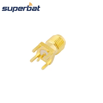 

Superbat RP-SMA Thru Hole Straight Female Jack(male pin) PCB Mount 50ohm with Solder Post RF Coaxial Connector for Antennas
